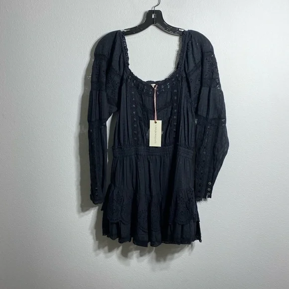 LoveShackFancy Sanaya Mini Dress black - Picture 5 of 11
